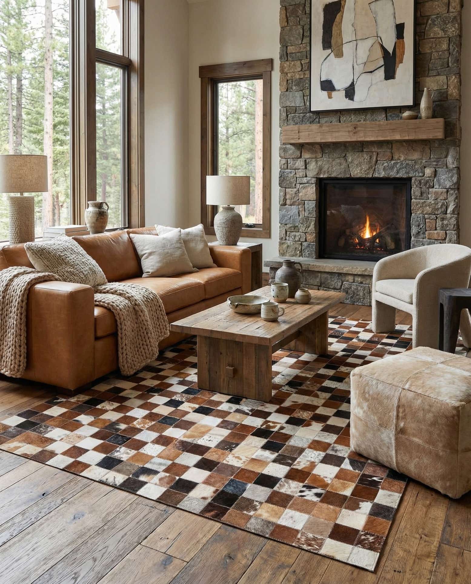 5' x 8' Cowhide Rug