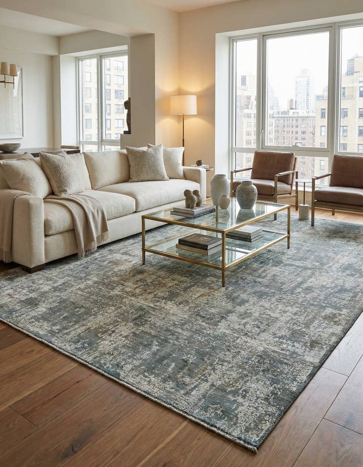 Detail image of 8' 5 x 10' 7  Hand Knotted Ultra Vintage Persian Wool Rug