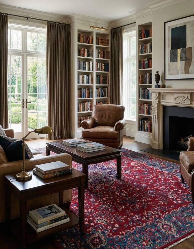 Detail image of  6' 4 x 9' 8  Hand Knotted Mashad Persian Wool Rug