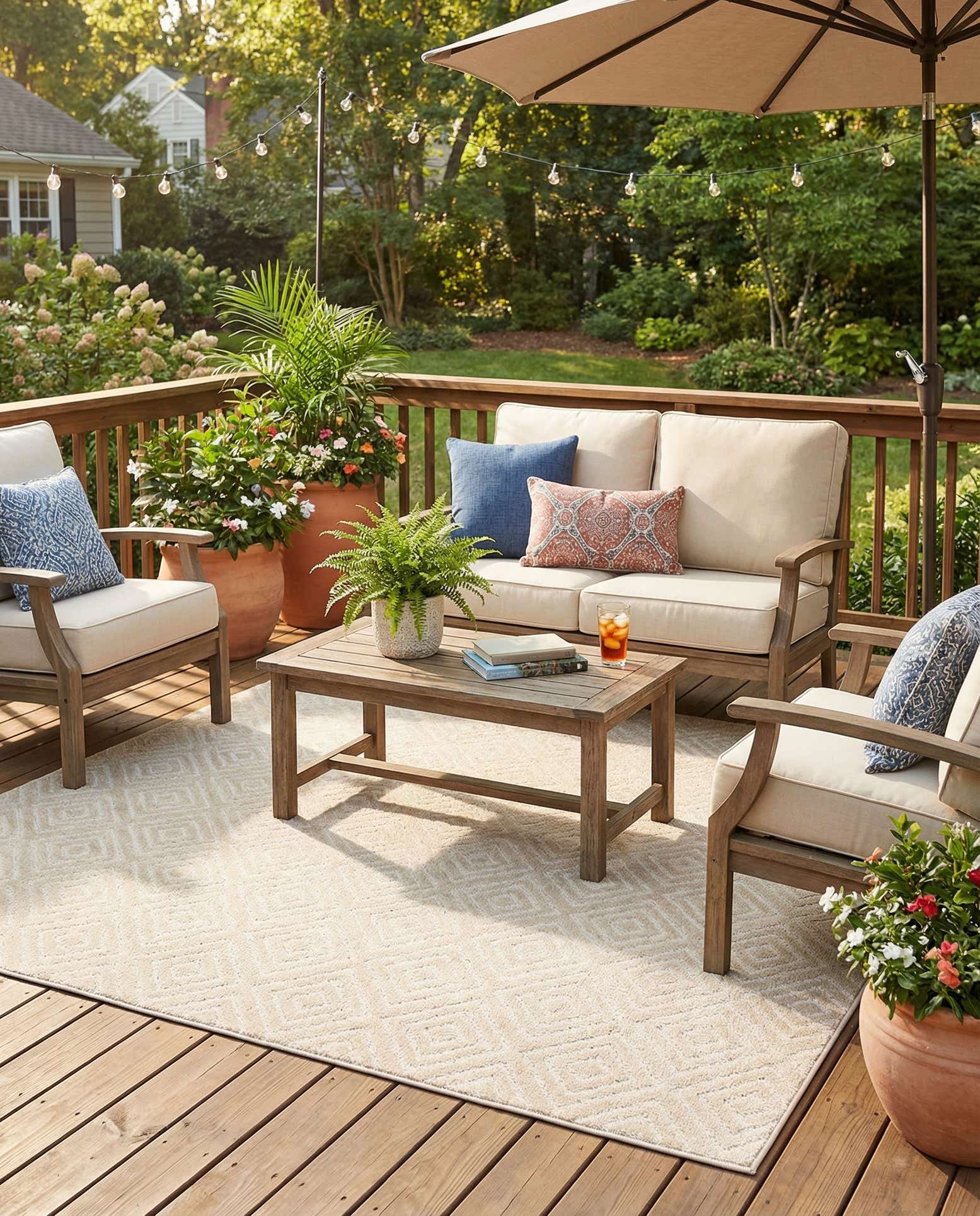 7' 10 x 7' 10 Easy-Clean Sabrina Soto Indoor / Outdoor Square Rug