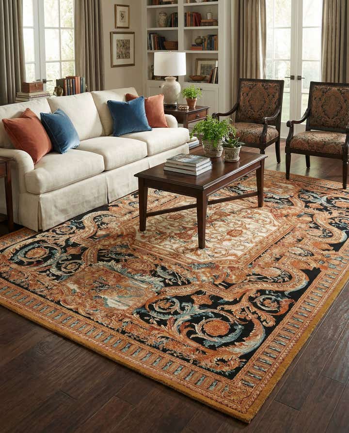 7' 10 x 10' Easy-Clean Traditional Indoor / Outdoor Rug