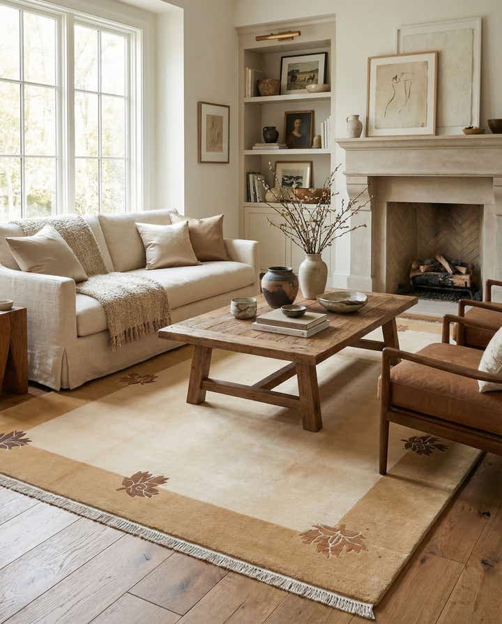 6' 6 x 10' Hand Knotted Darya Wool Rug