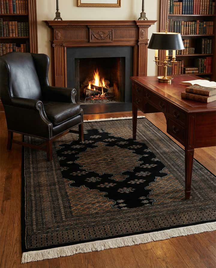 4' 2 x 6' 5 Hand Knotted Bokhara Oriental Wool Rug