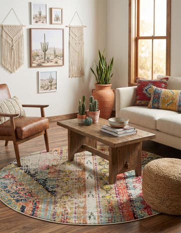 Washable Mesa Round Rug