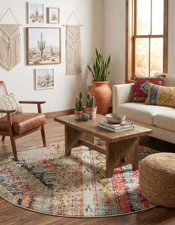Washable Mesa Round Rug
