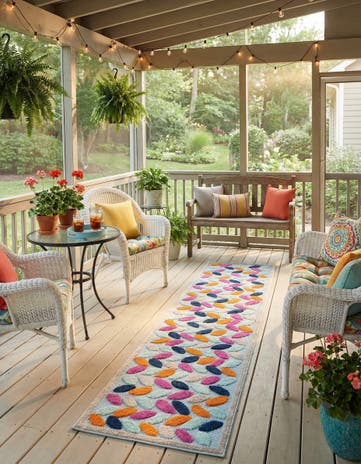 2' x 10' Easy-Clean Aruba Indoor / Outdoor Runner Rug