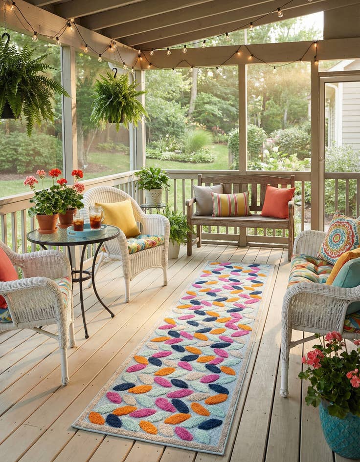Detail image of 2' x 10' Easy-Clean Aruba Indoor / Outdoor Runner Rug