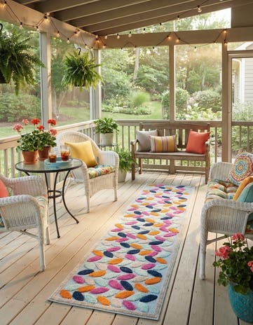 2' x 10' Easy-Clean Aruba Indoor / Outdoor Runner Rug