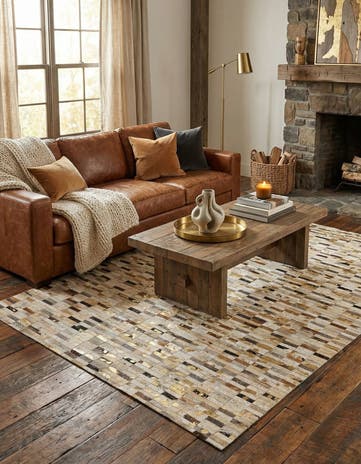 4' 11 x 7' 11 Cowhide - Patchwork Rug