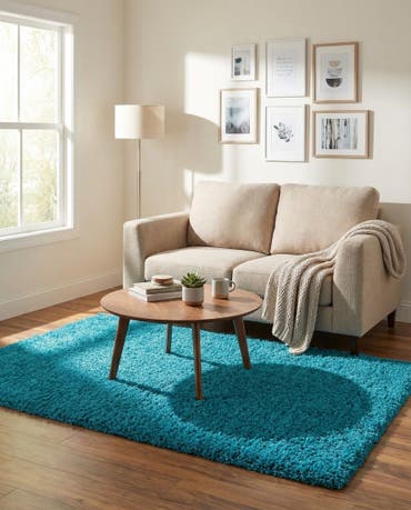  4' x 6' Solid Shag Rug