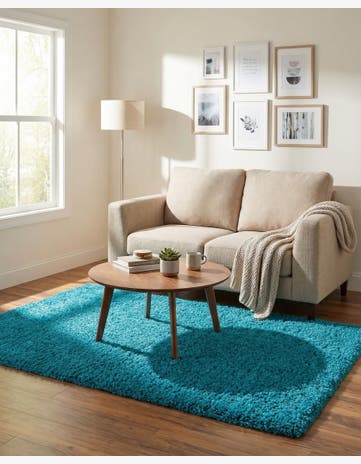 4' x 6' Solid Shag Rug