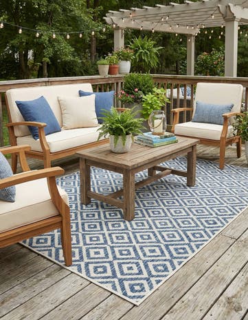 4' x 6' Easy-Clean Jill Zarin Costa Rica Indoor / Outdoor Rug