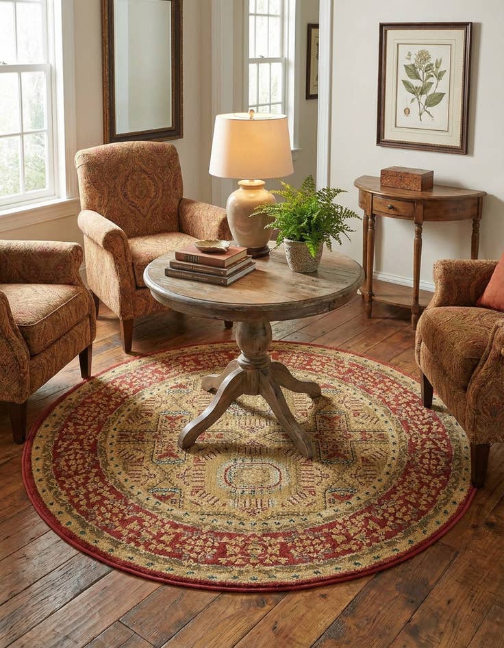 Detail image of  3' 3 x 3' 3 Amina Round Rug