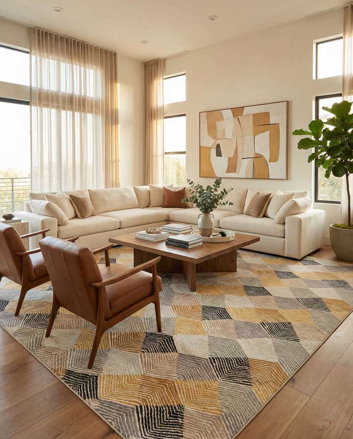 10' x 14' Easy-Clean Modern Indoor / Outdoor Rug