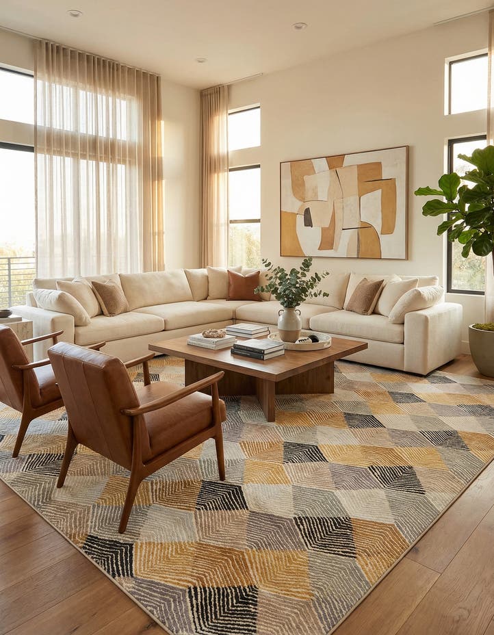 10' x 14' Easy-Clean Modern Indoor / Outdoor...