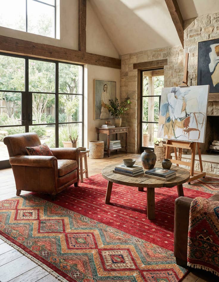 Detail image of 8' 5 x 11' 4  Hand Knotted Ariana Ziegler Rug