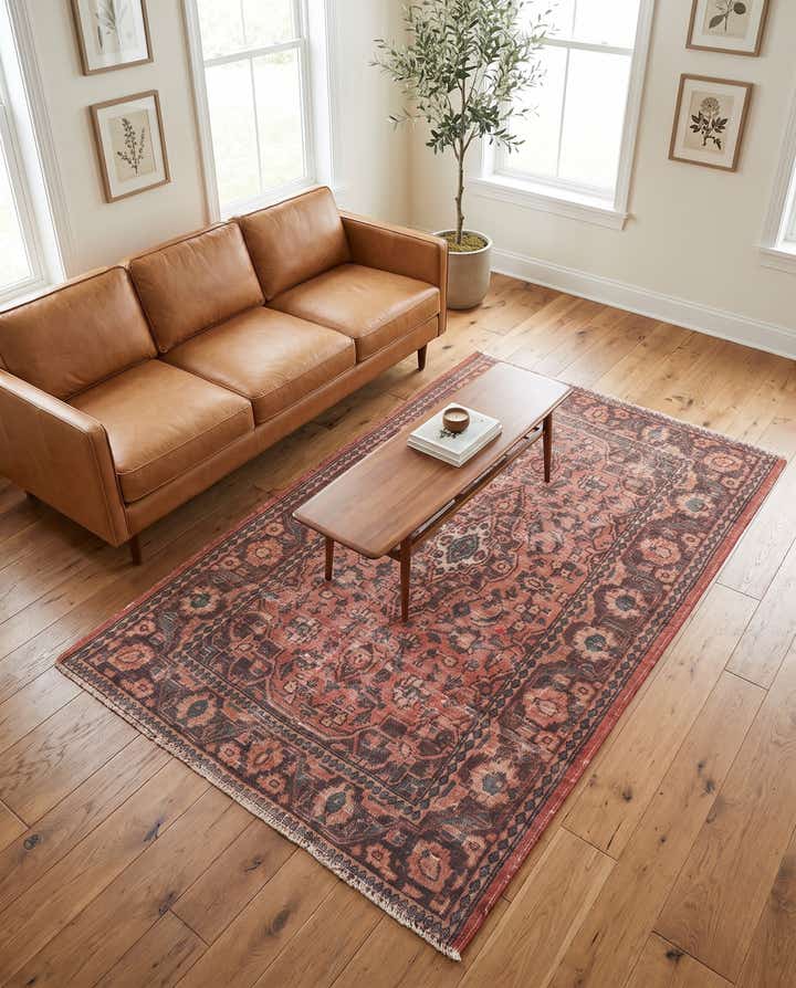120cm x 190cm Handgeknoopt Ultra Vintage Perzisch Wol Vloerkleed