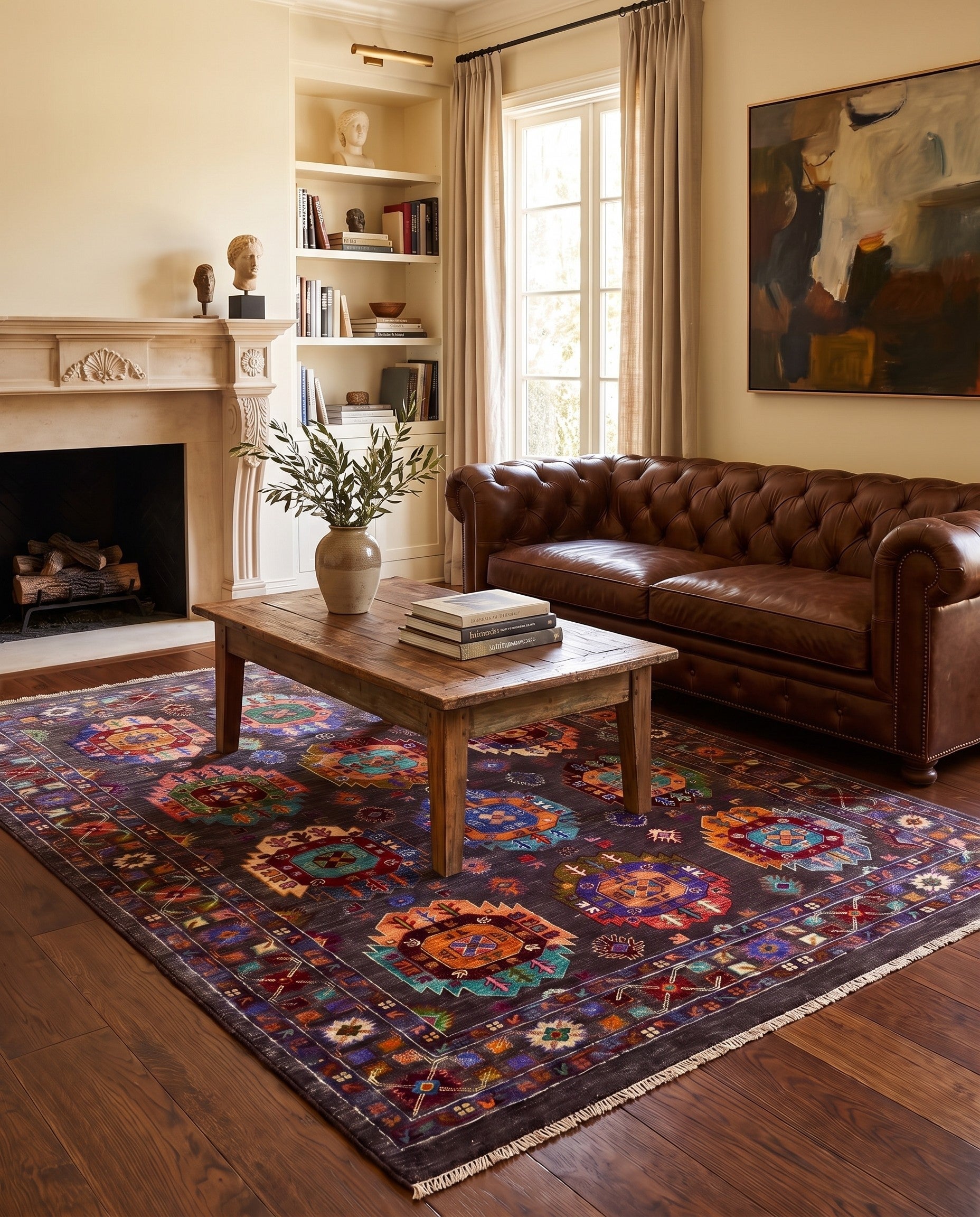 5' 3 x 7' Hand Knotted Ariana Ziegler Rug
