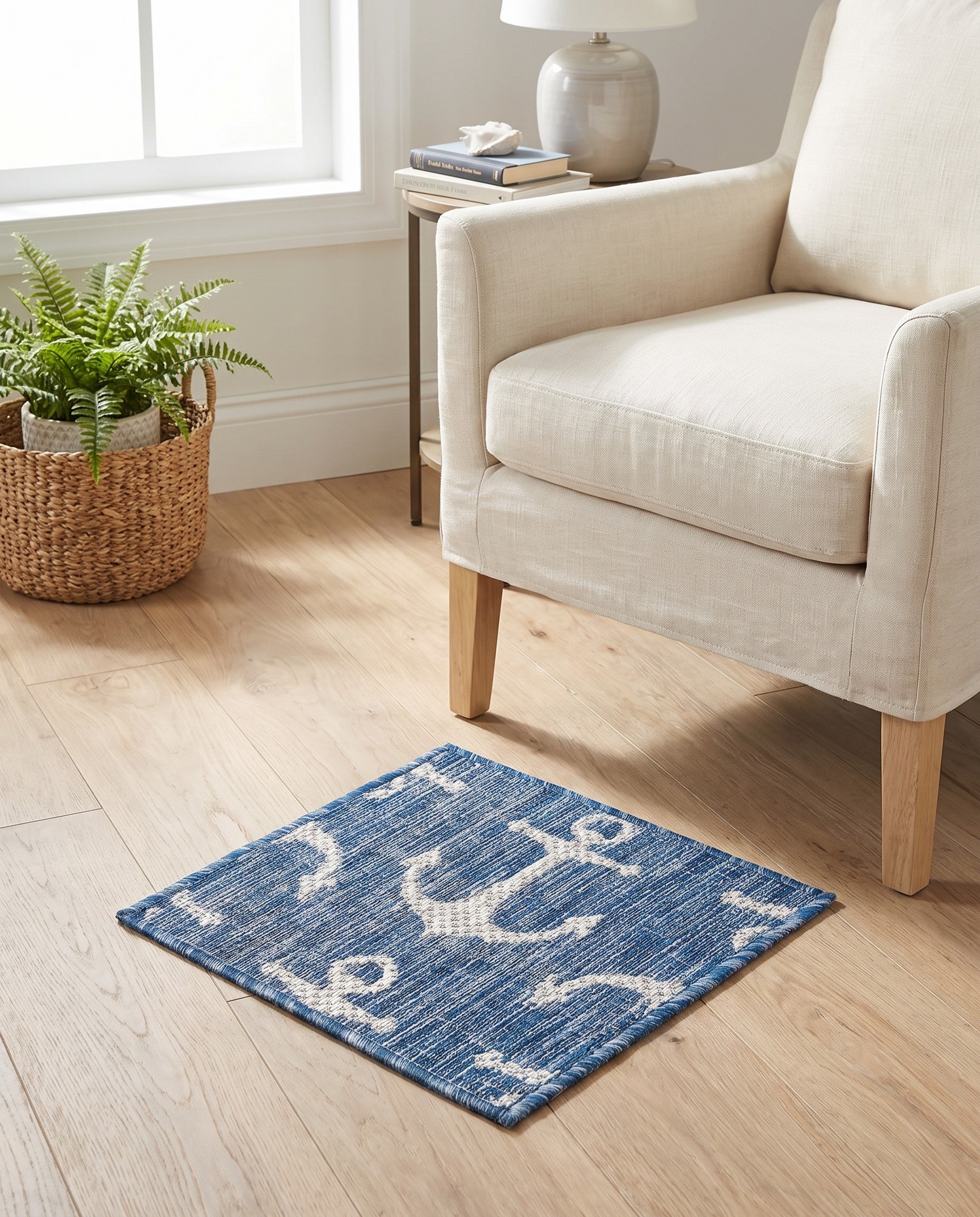 1' 4 x 1' 4 Easy-Clean Coastal Indoor / Outdoor Sample Rug