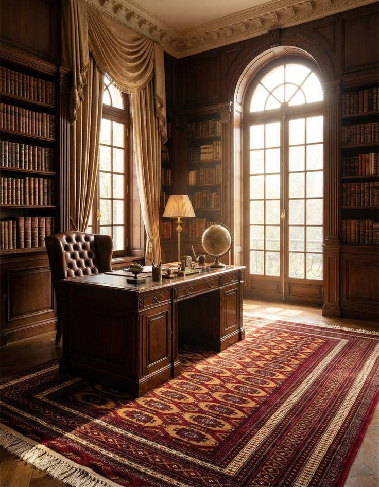 Detail image of 4' 2 x 5' 8  Hand Knotted Bokhara Oriental Wool Rug