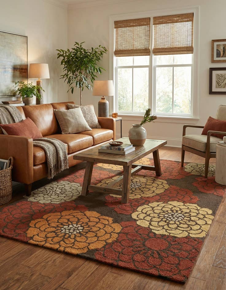 Detail image of 5' x 7' 4 Agra Rug