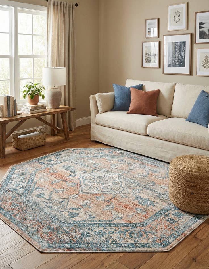 Detail image of  7' x 7' Newport Octagon Rug