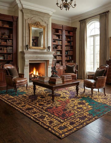 7' 5 x 10' 11 Vintage Royal Wool Rug