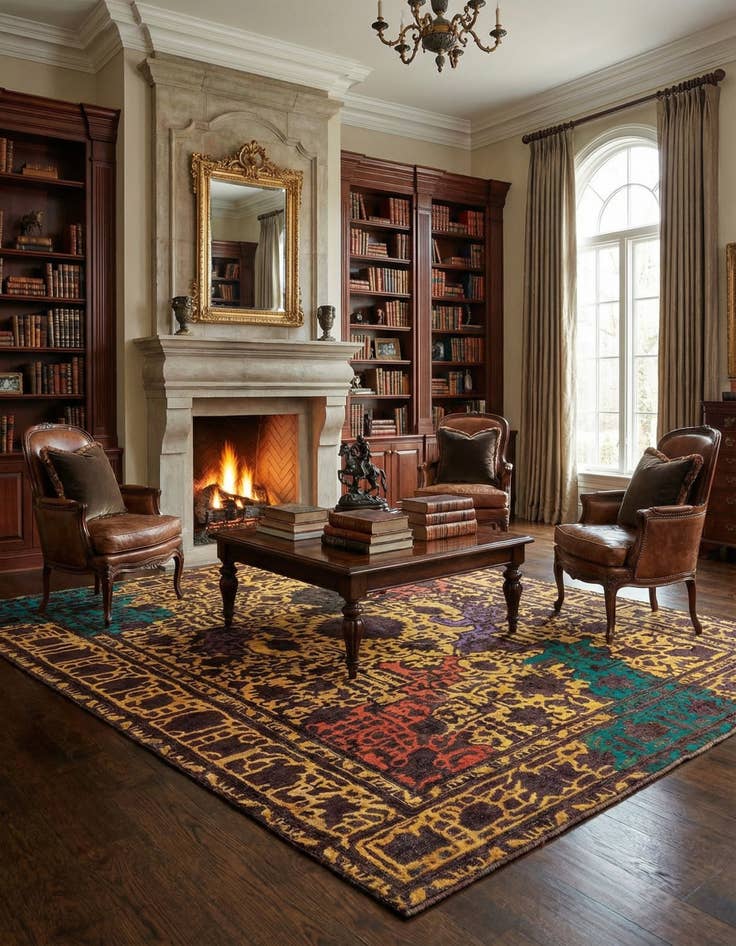 Detail image of 7' 5 x 10' 11 Vintage Royal Wool Rug