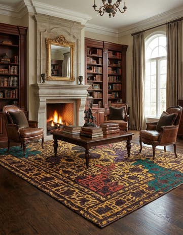 7' 5 x 10' 11 Vintage Royal Wool Rug