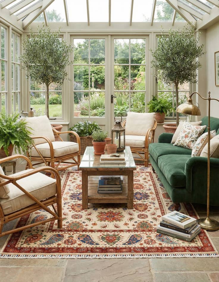 Detail image of 5' 9 x 8'  Hand Knotted Ariana Ziegler Rug