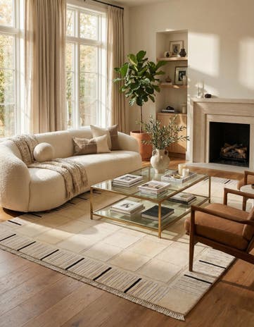 6' 7 x 9' 7 Hand Knotted Darya Wool Rug