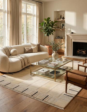 6' 7 x 9' 7 Hand Knotted Darya Wool Rug