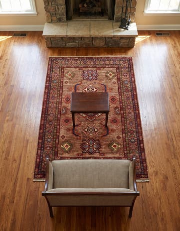 4' 1 x 6' 7 Hand Knotted Kazak Rug