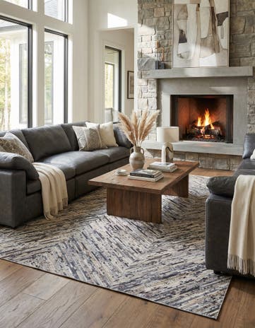 5' x 8' Cowhide Stocks Rug
