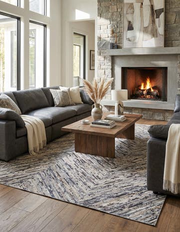 5' x 8' Cowhide Stocks Rug
