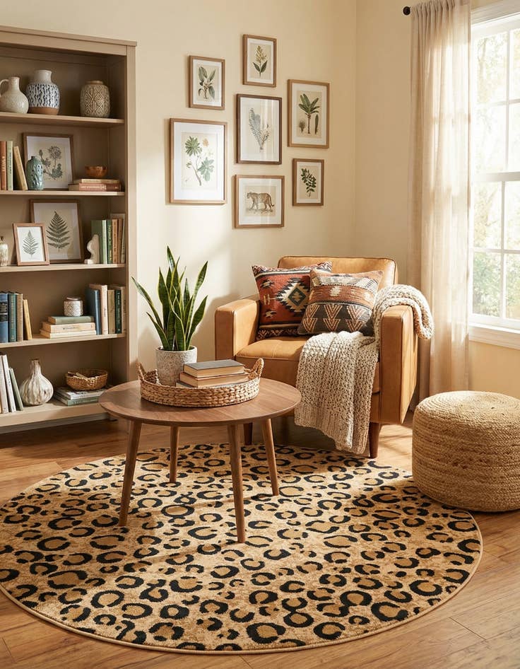 Detail image of 5' 3 x 5' 3 Safari Round Rug