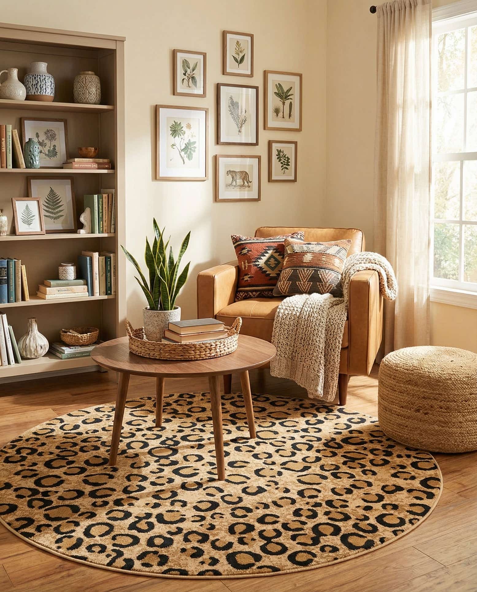 5' 3 x 5' 3 Safari Round Rug