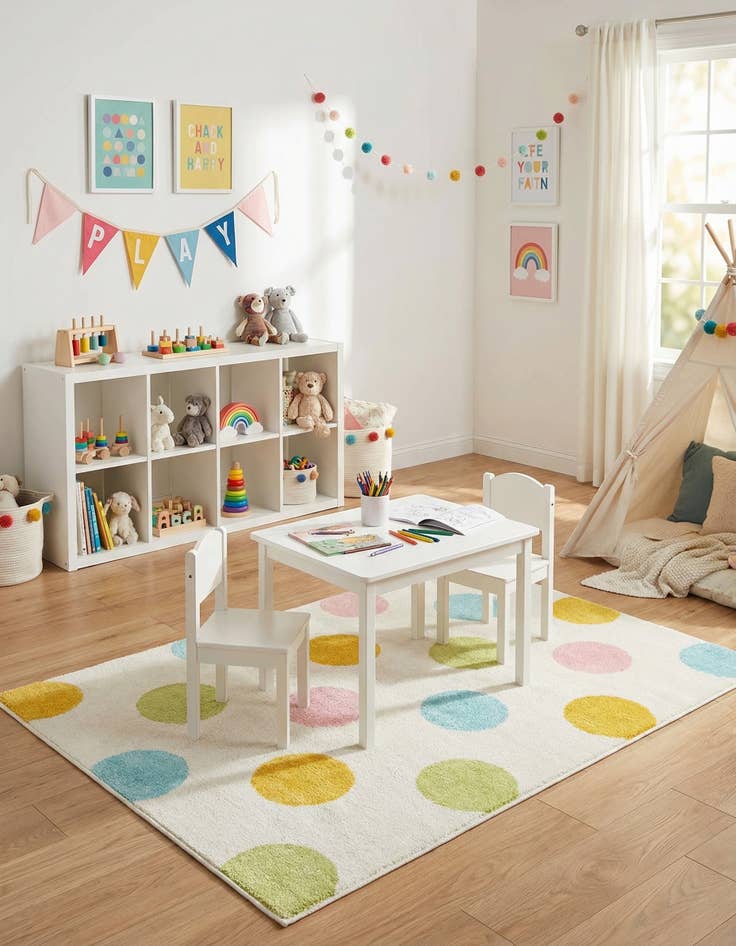 Detail image of  4' x 6' Whimsy Kids Rug