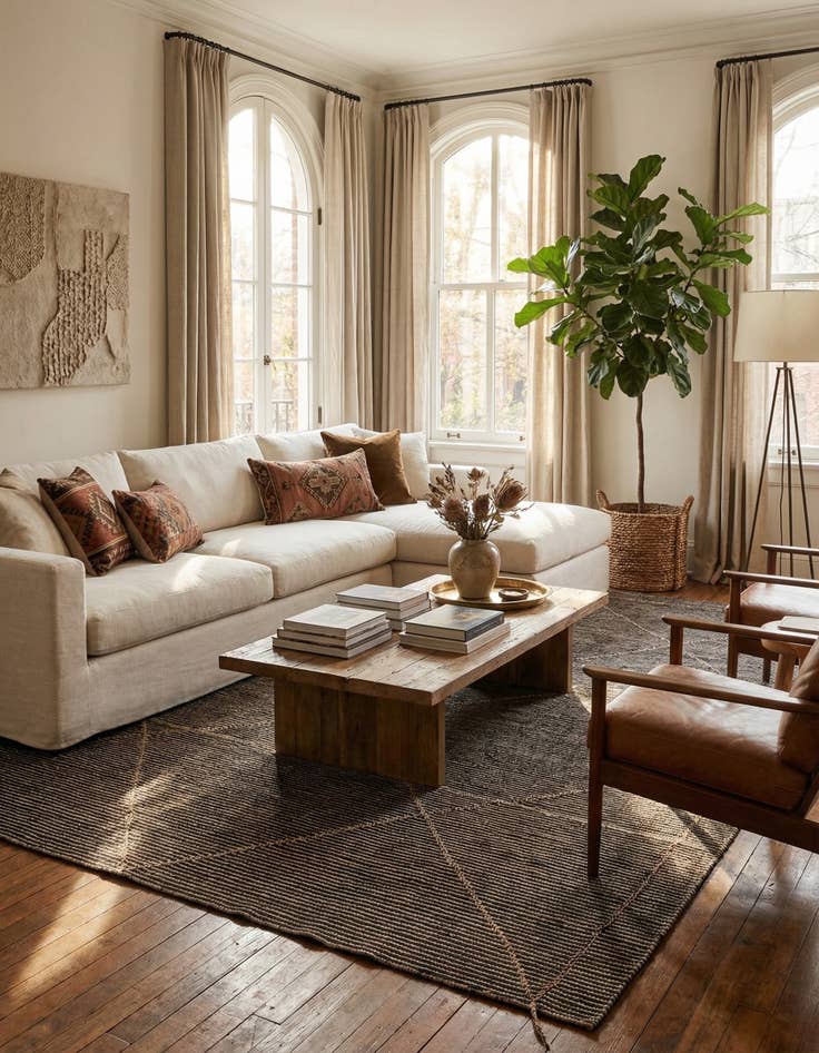 Detail image of 9' 7 x 14' 4  Hand Knotted Moroccan Wool Rug