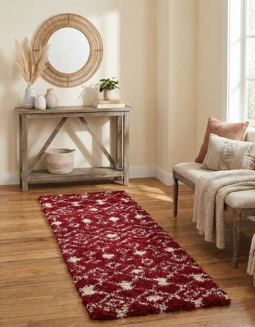2' x 6' Moroccan Trellis Shag Runner Rug