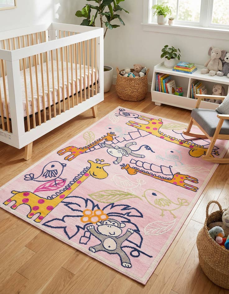 Detail image of 5' 3 x 7' 7  Washable  Indoor / Outdoor Rug