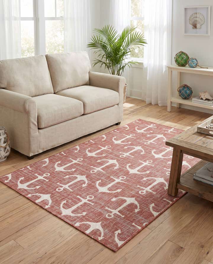 4' x 6' Easy-Clean Coastal Indoor / Outdoor Rug