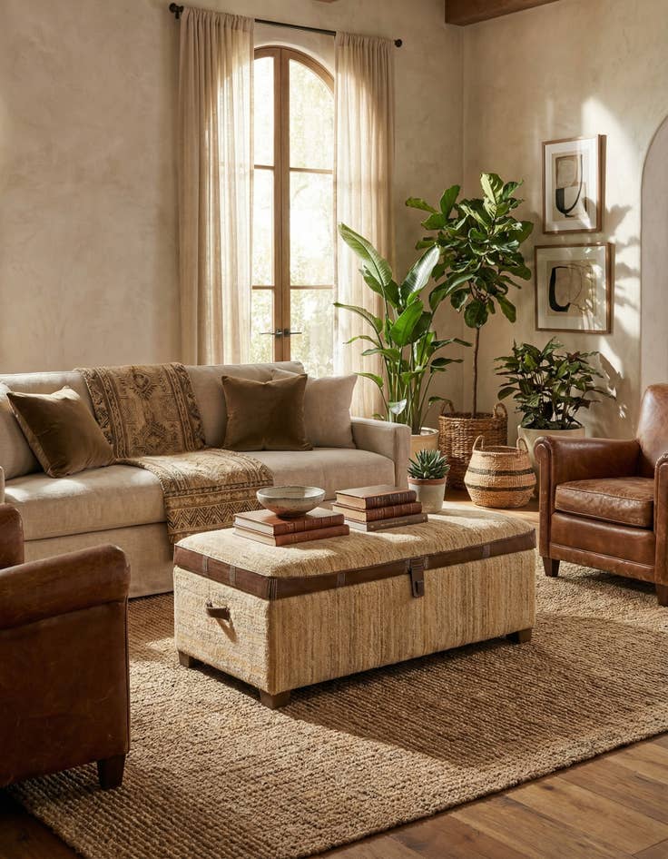 Detail image of 1' 6 x 3'  Hand Knotted Furniture Trunk