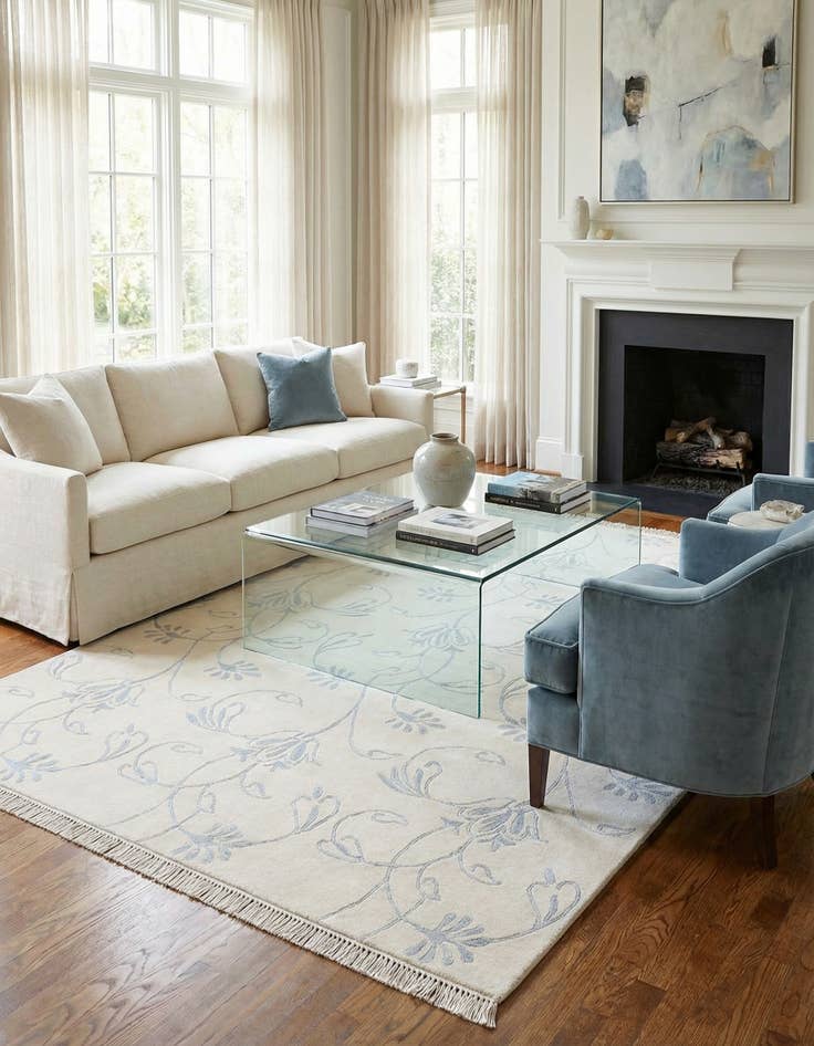 Detail image of 5' 8 x 7' 10 Hand Knotted Darya Wool Rug