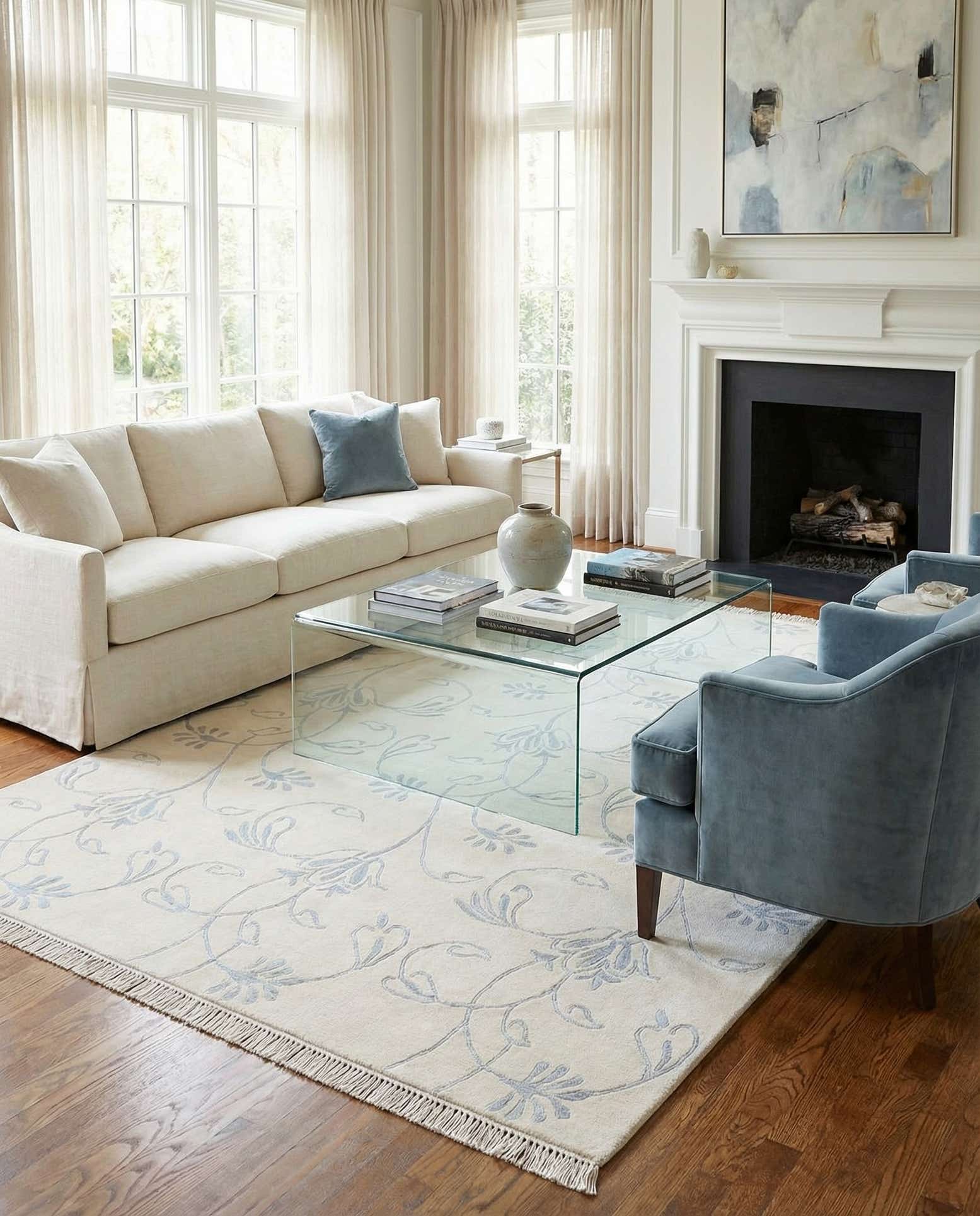 5' 8 x 7' 10 Hand Knotted Darya Wool Rug