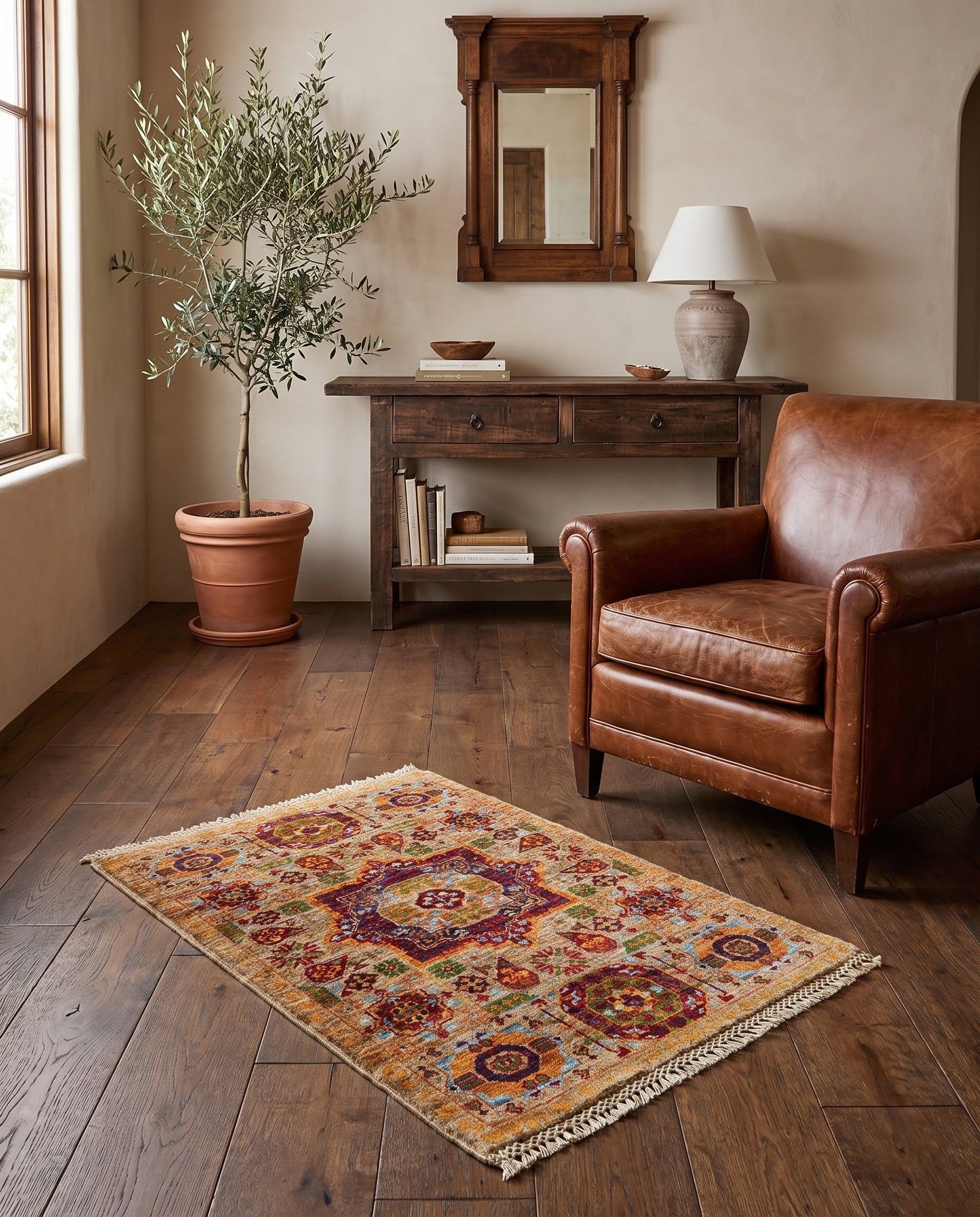2' x 3' Hand Knotted Mamluk Ziegler Rug
