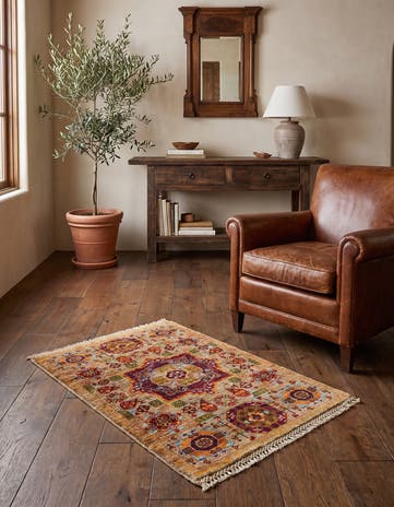2' x 3' Hand Knotted Mamluk Ziegler Rug