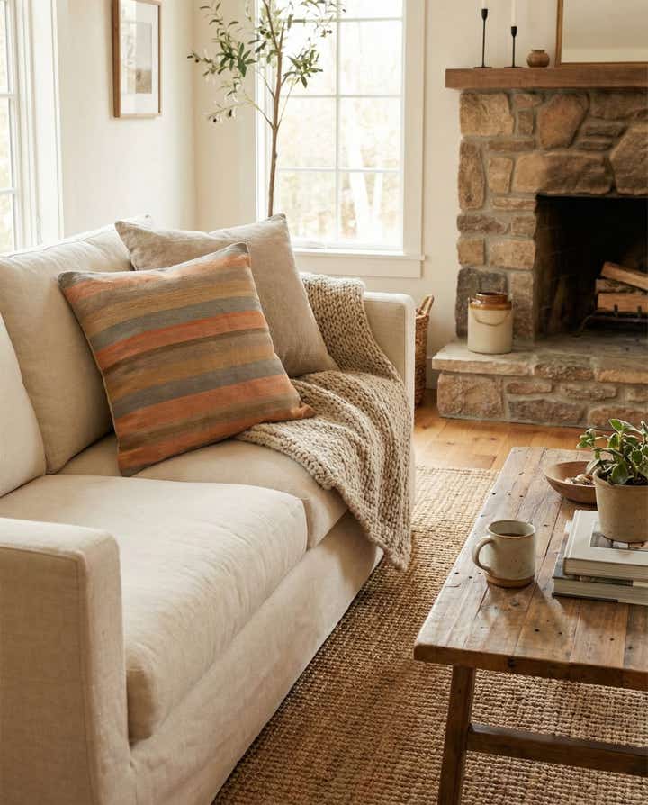 3' 2 x 3' 3 Hand Woven Pillow Wool Square Rug