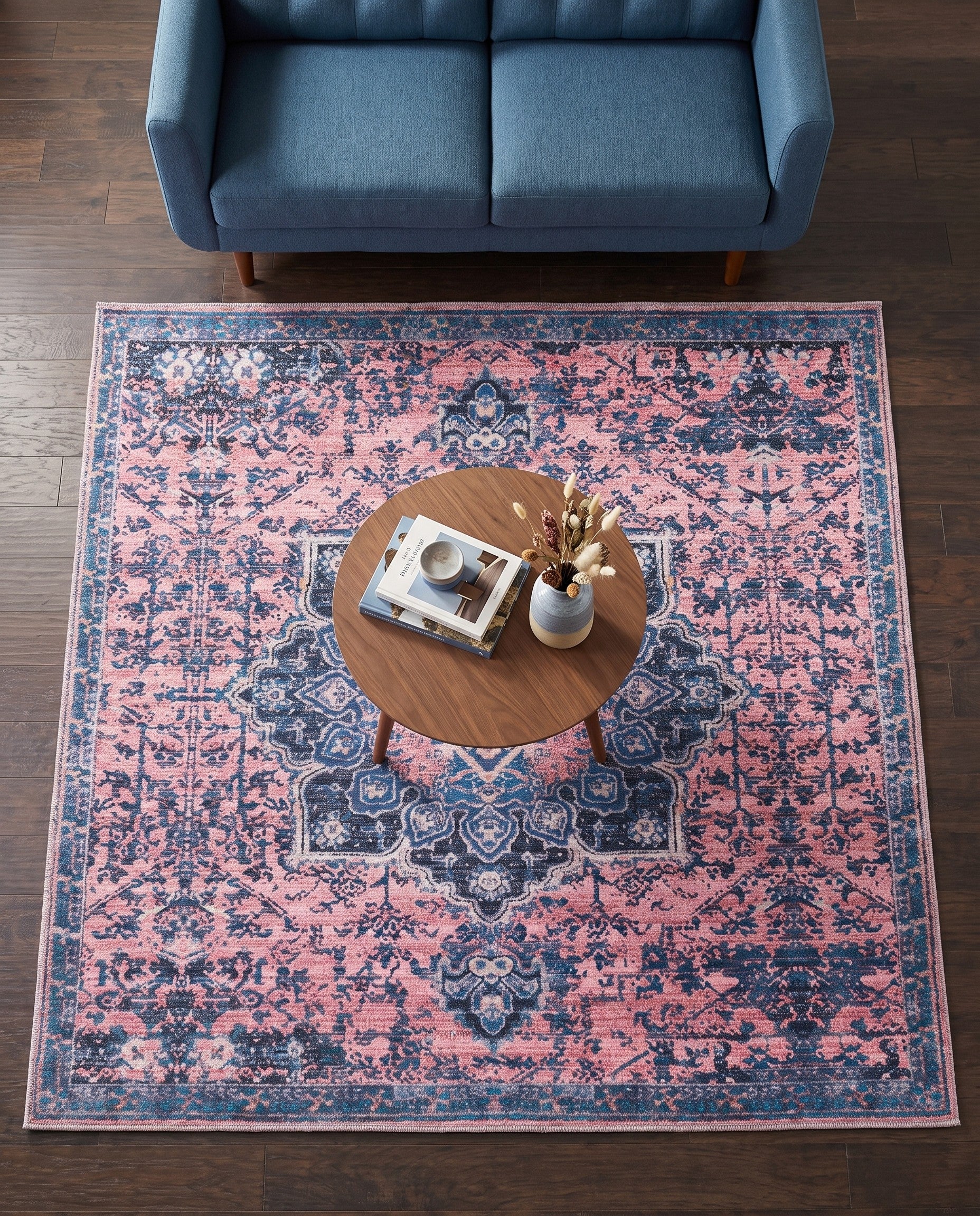 5' 3 x 5' 3 Washable Francesca Square Rug