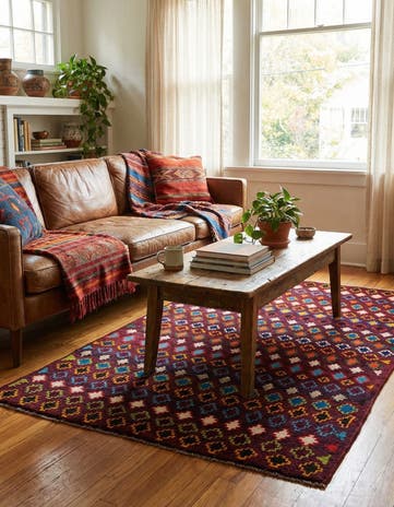 3' 6 x 6' 2 Hand Knotted Balouch Wool Rug